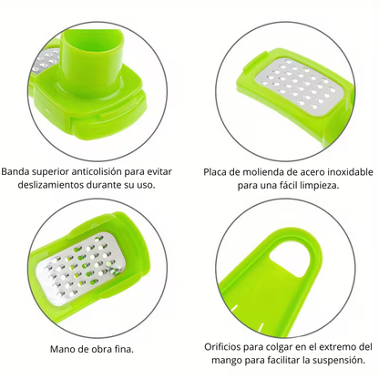Prensa Ralladora Ligera de Ajo y Jengibre Manual