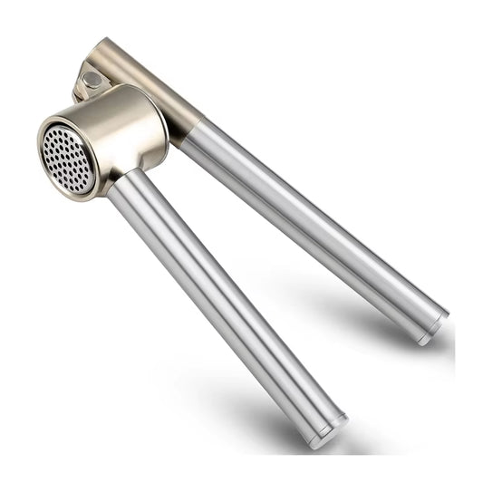 Set de Prensa de Ajos 3 en 1 de Acero Inoxidable (Incluye Pelador y Cepillo)